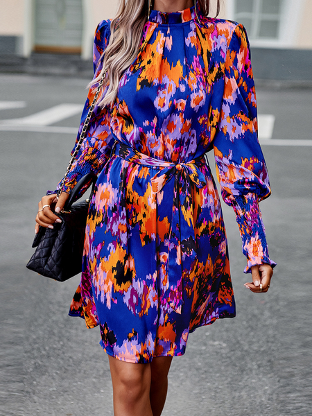 Sheena Print dress long sleeve skirt HW5M7ZCFNH
