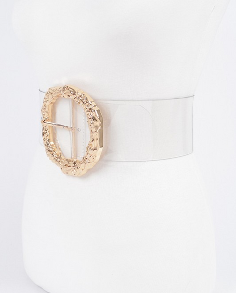 Clear Metal Buckle Belt (Reg & Plus Size)