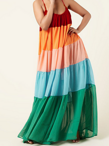 Luna Color Blocked Dress HW5SP3W94F