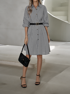 Women's Oversized Striped Shirt Dress Long Sleeve

 HTHZPD4KC2