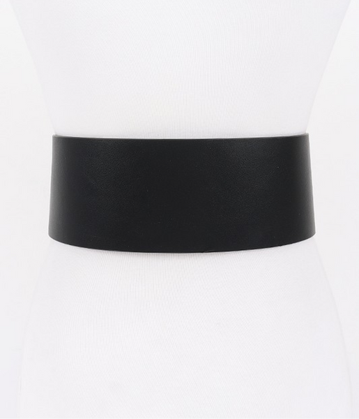 Faux Leather Large Square Shaped Buckle Plus Size Waist Belt