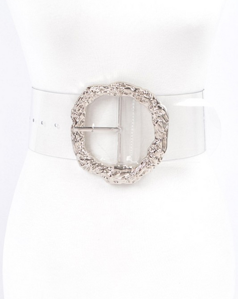 Clear Metal Buckle Belt (Reg & Plus Size)