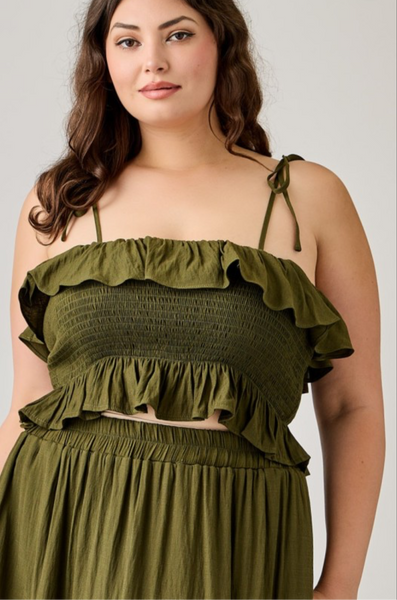 Jessica Shoulder Tie Skirt Set