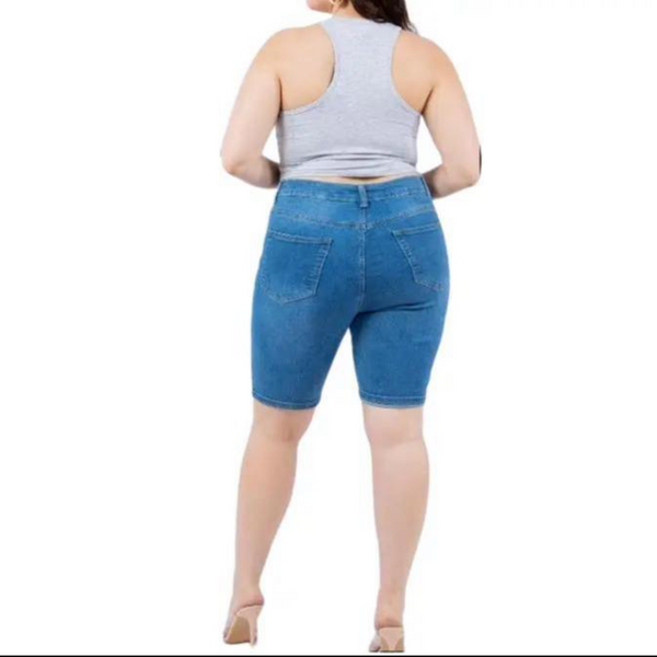 Stretchy Knee Length Bermuda Shorts (Sizes 14-24)