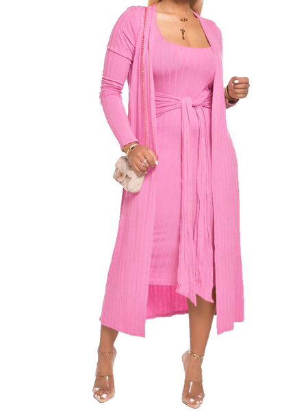Tyra Tank Dress and Cardigan Set  HW5MFZSD2H
