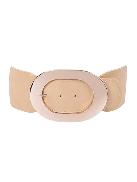 Beige Oval Belt (Plus)