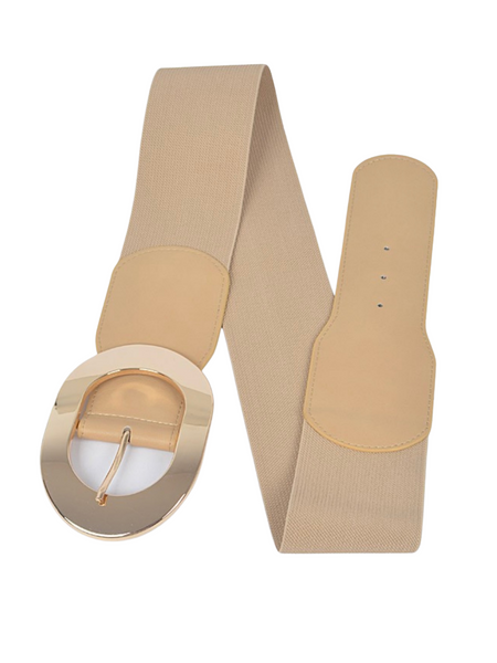 Beige Oval Belt (Plus)